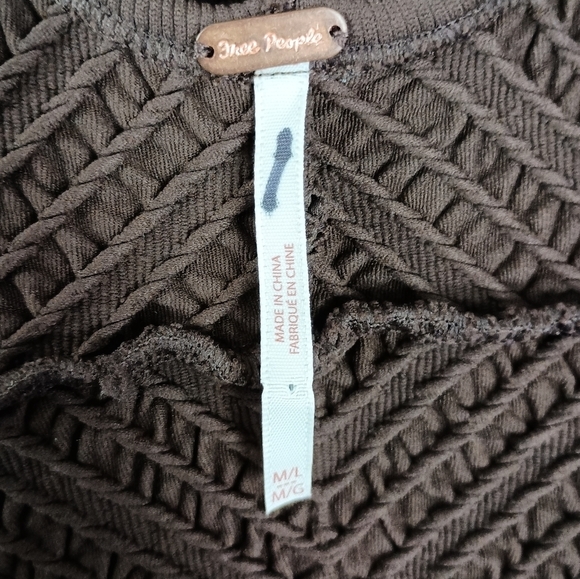NWOT Free People Gabby Midi Sweater Seamless Dress in Brown 🤎 Size M/L $198 - Picture 6 of 7
